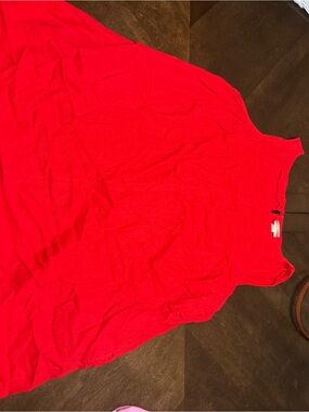 Ava & Viv Bright Red Ribbed Tank Top